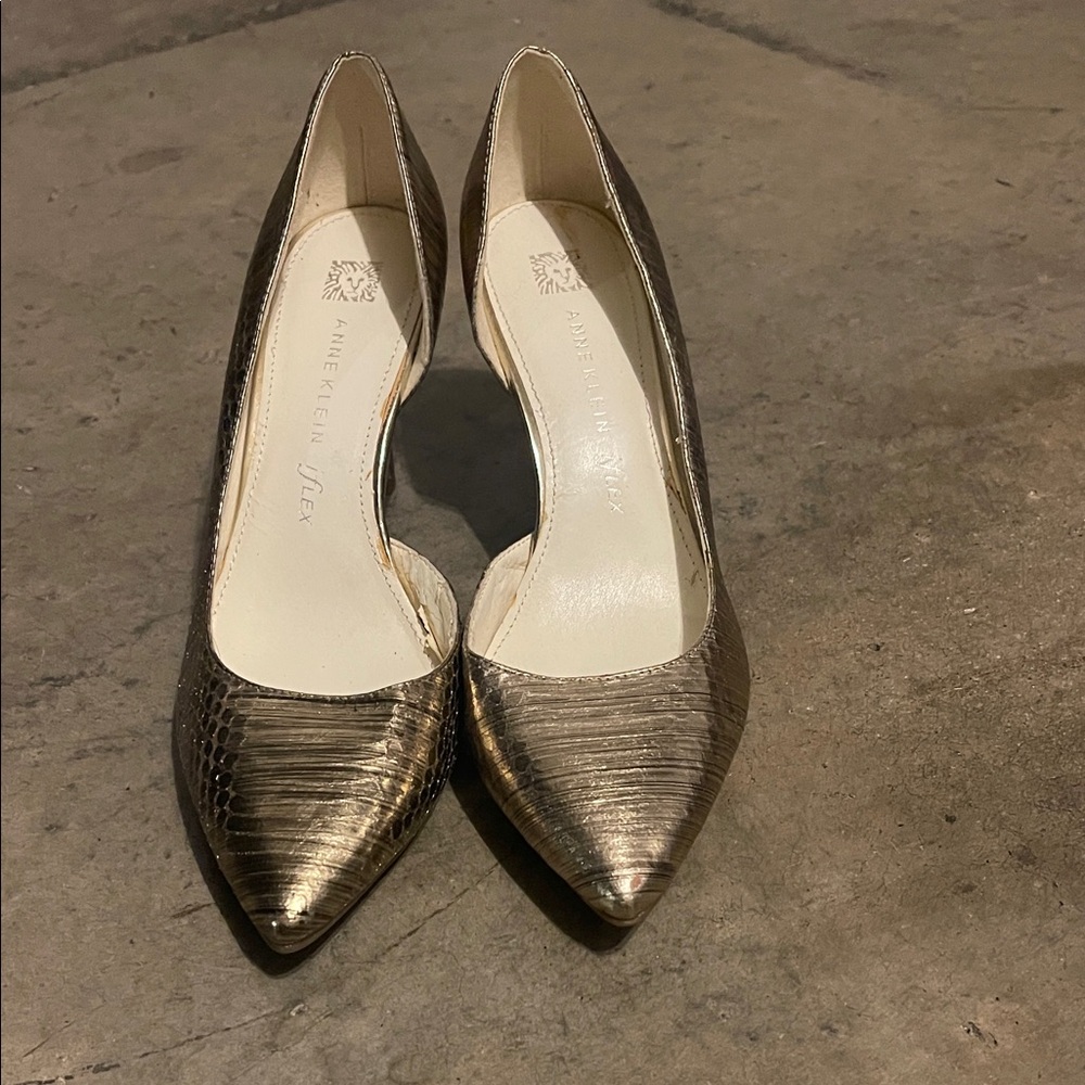 Anne Klein Metallic Gold Heels